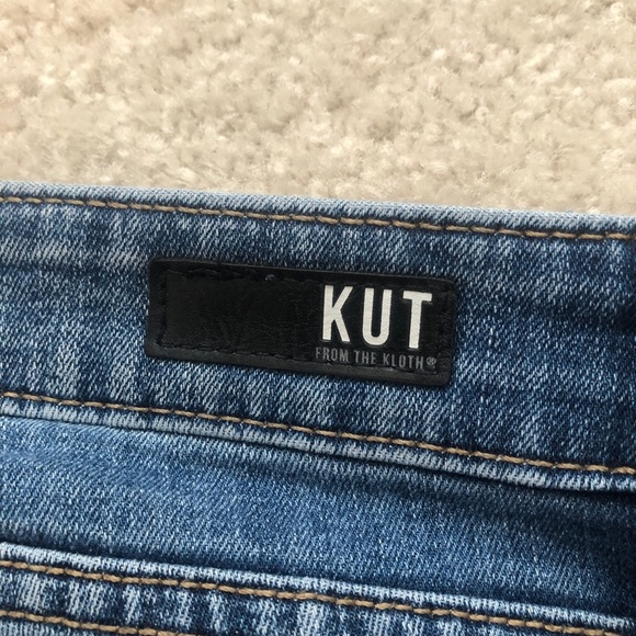Kut From The Kloth Donna Fab Ab High Waist Raw Hem Ankle Skinny Jeans Size 10 - Picture 12 of 13